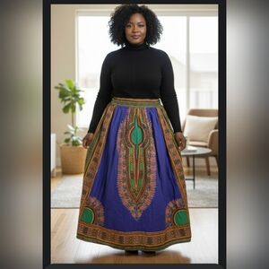 Beautiful plus size dashiki print Skirt